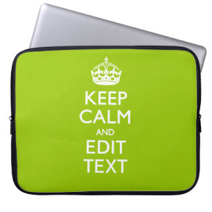 Android Green Behalte Ruhe und Ihren Text Laptopschutzhülle
