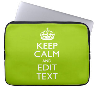 Android Green Behalte Ruhe und Ihren Text Laptopschutzhülle