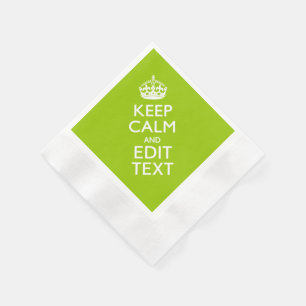 Android Green Style Behalte Ruhe und Ihren Text Serviette