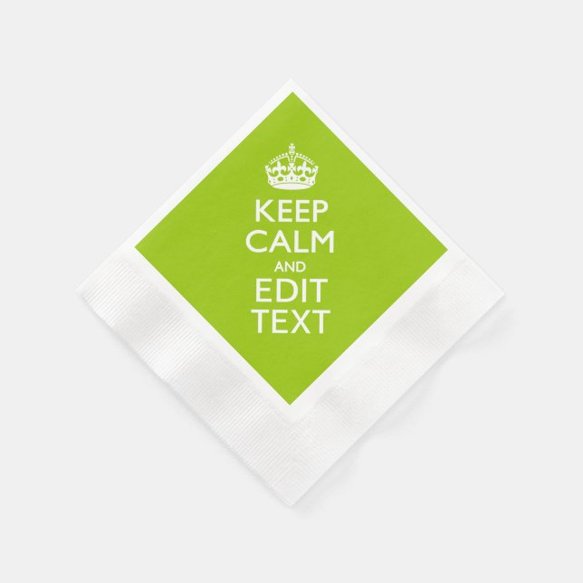 Android Green Style Behalte Ruhe und Ihren Text Serviette (Ecke)