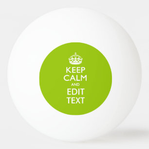Android Green Style Behalte Ruhe und Ihren Text Tischtennisball