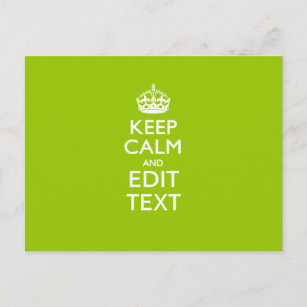 Android grüne Dekoration Behalte Ruhe und Text Postkarte