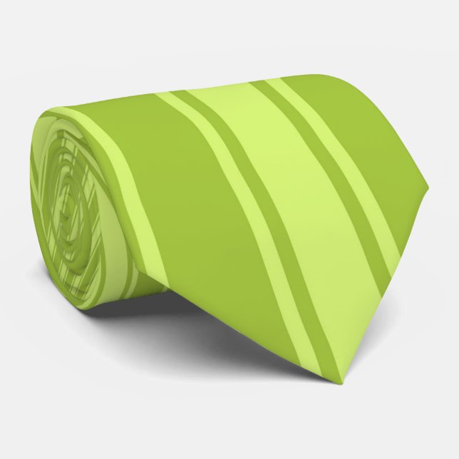 Android grüne Farb-Streifen-Funky-Muster Krawatte (Gerollt)