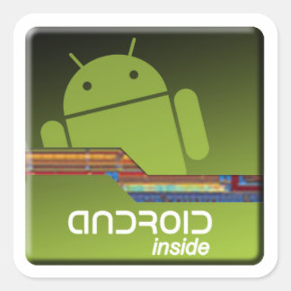 Android Inside Quadratischer Aufkleber