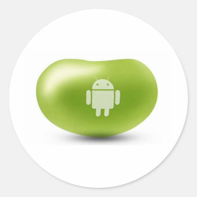 Android Jelly Bean Runder Aufkleber (Vorderseite)