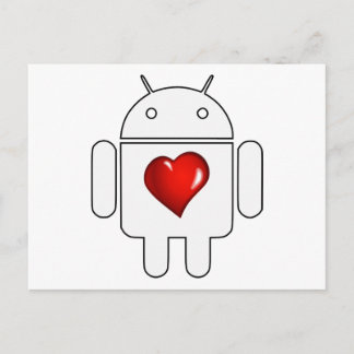 Android-Liebe Postkarte