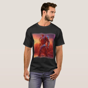 Android marschiert über das Dach, während er die S T-Shirt