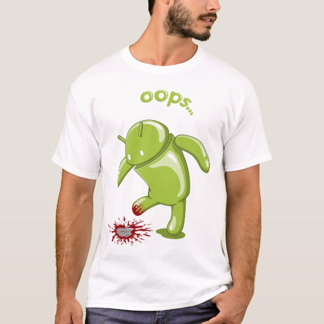 Android Oops T-Shirt (Vorderseite)