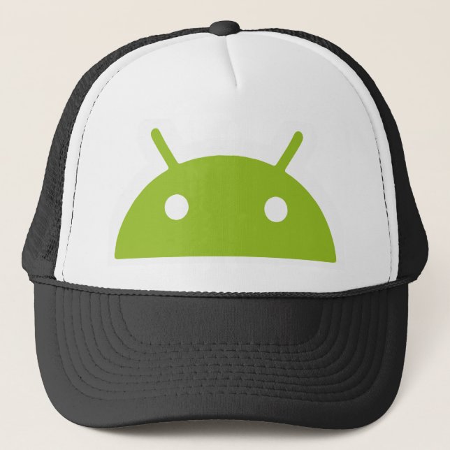 Android Peeking Trucker Hat Truckerkappe (Vorderseite)