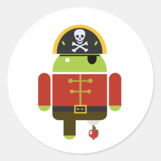 Android Pirate - Andy Runder Aufkleber