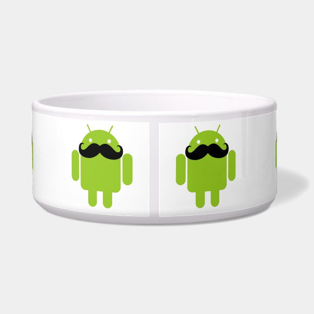 Android Robot Black Mustache Graphic Napf (Rückseite)