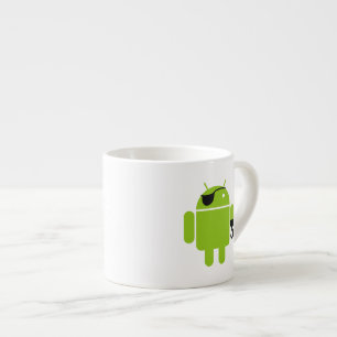 Android Robot Icon als Pirate Espressotasse