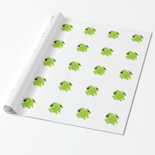 Android Robot Icon als Pirate Geschenkpapier