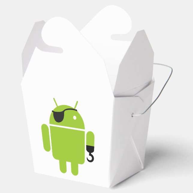 Android Robot Icon als Pirate Geschenkschachtel (Geöffnet)