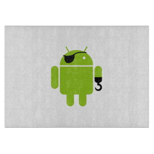 Android Robot Icon als Pirate Schneidebrett