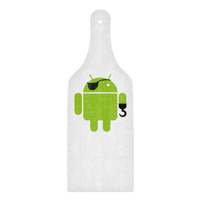 Android Robot Icon als Pirate Schneidebrett (Vorderseite)