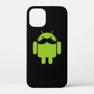 Android Robot Icon Mustache auf schwarz Case-Mate iPhone Hülle