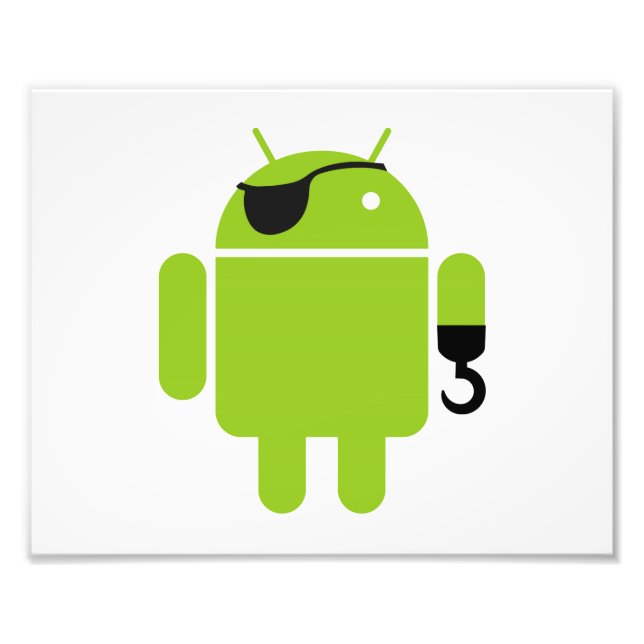 Android Robot Mighty Pirate Fotodruck (Vorne)