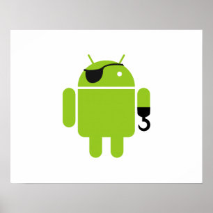 Android Robot Mighty Pirate Poster