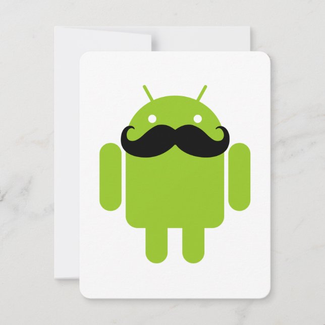 Android Robot Mustache (Vorderseite)