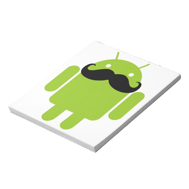 Android Robot Mustache Notizblock (Rotiert)