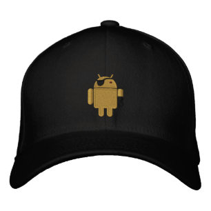 Android Robot Pirate Embroidery Bestickte Baseballkappe