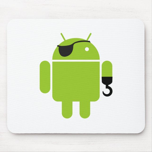 Android Robot Pirate Graphic Mousepad (Vorne)