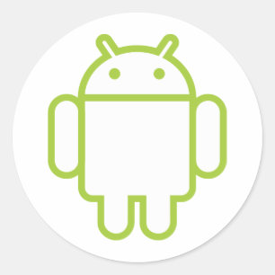 android runder aufkleber