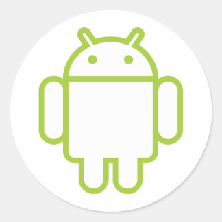android runder aufkleber