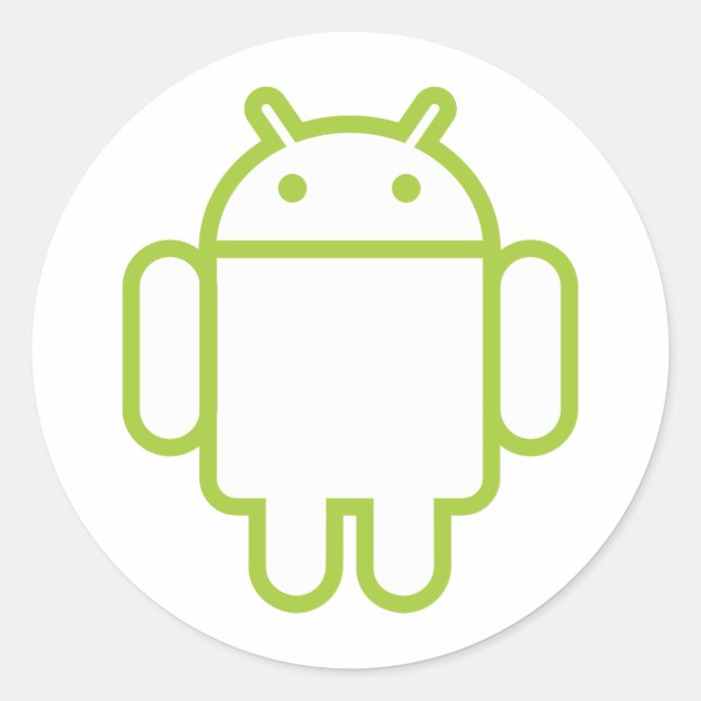 android runder aufkleber (Vorderseite)
