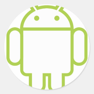 android runder aufkleber