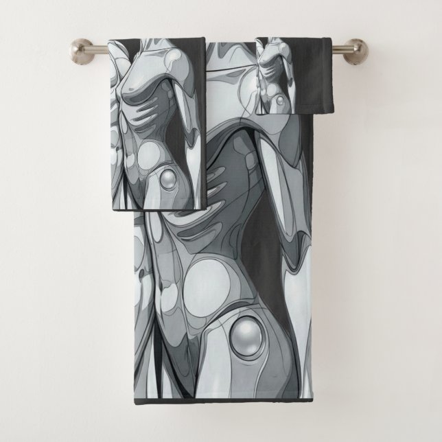 Android Union: Cyborg Couple Futuristic Bath Towel Badhandtuch Set (Insitu)