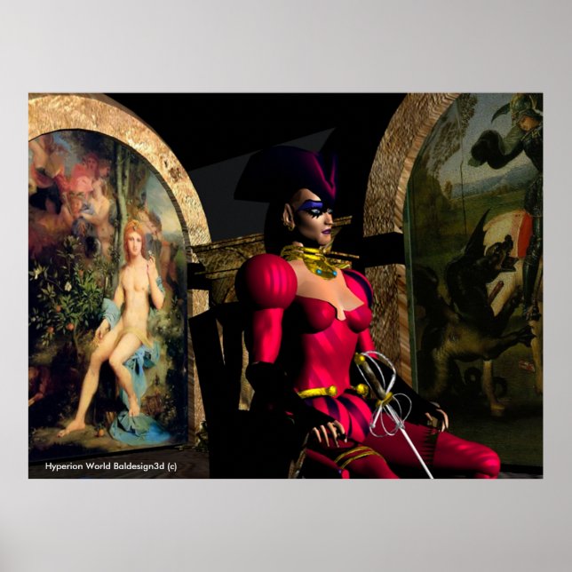 ANDROID XENIA IN HYPERIONS ORBITEREM SCi-Fi Poster (Vorne)