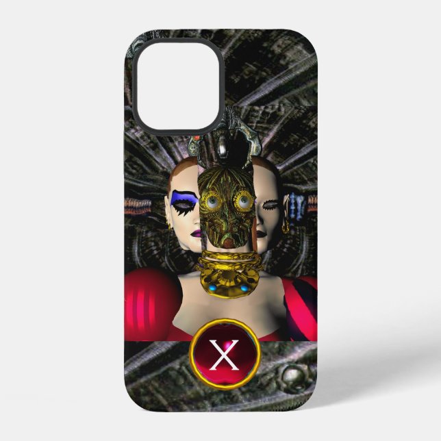ANDROID XENIA SPACESHIP PILOT, Gem Monogram Scfi iPhone Hülle (Rückseite)
