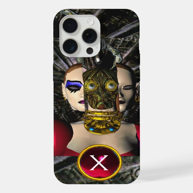 ANDROID XENIA SPACESHIP PILOT, Gem Monogram Scfi iPhone Hülle (Rückseite)