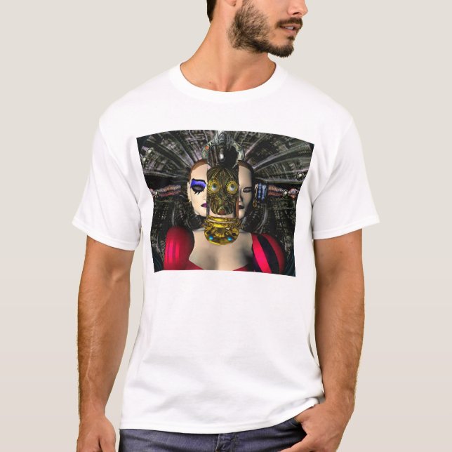 ANDROID XENIA SPACESHIP PILOT, Science Fiction T-Shirt (Vorderseite)