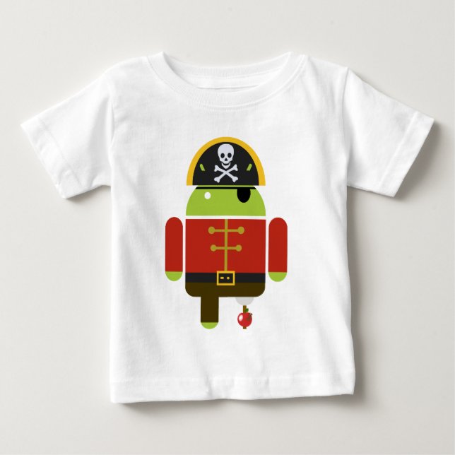 Androider Pirat - Andy Baby T-shirt (Vorderseite)
