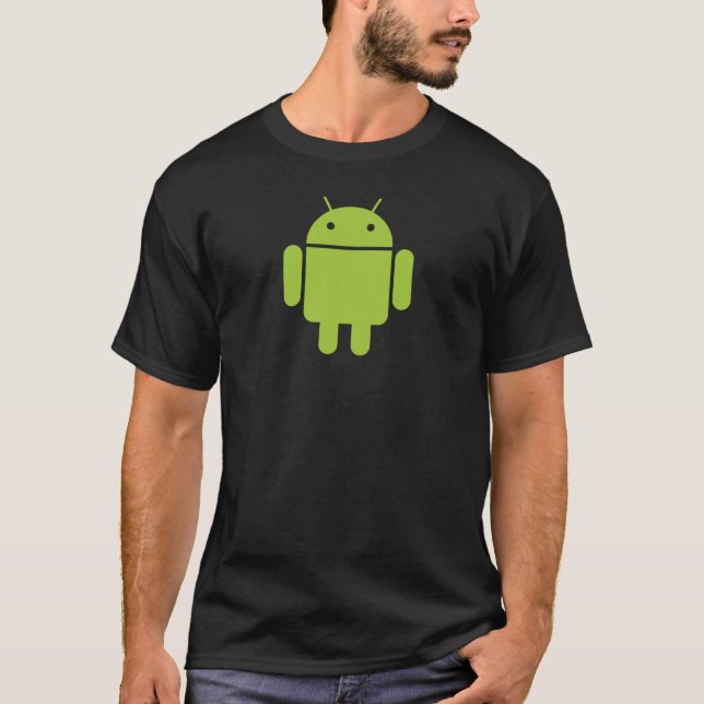 Androider schwarzer T - Shirt (Vorderseite)