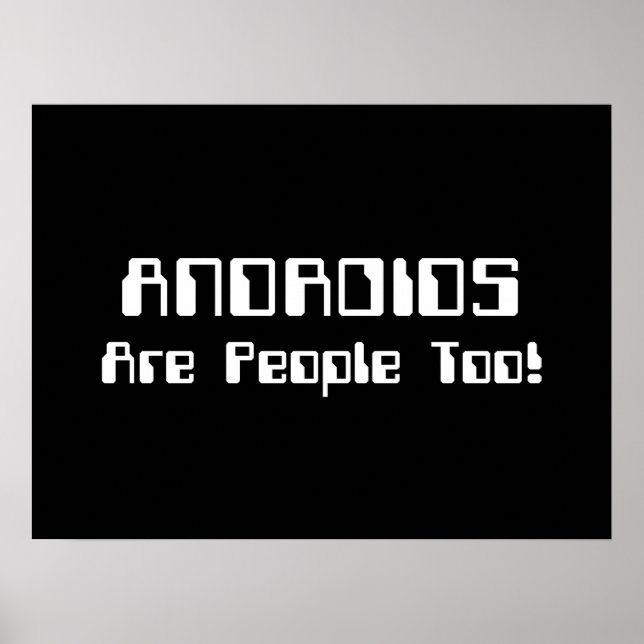 ANDROIDS sind auch Leute! Poster (Vorne)