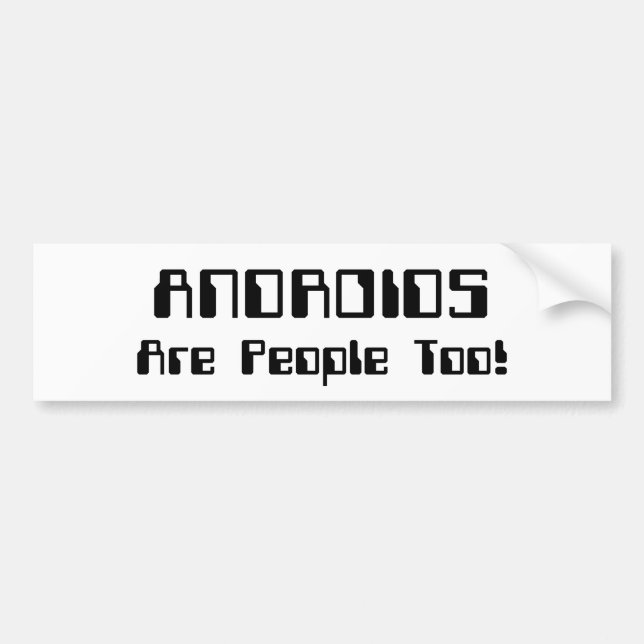 ANDROIDS sind Leute auch! Autoaufkleber (Vorne)