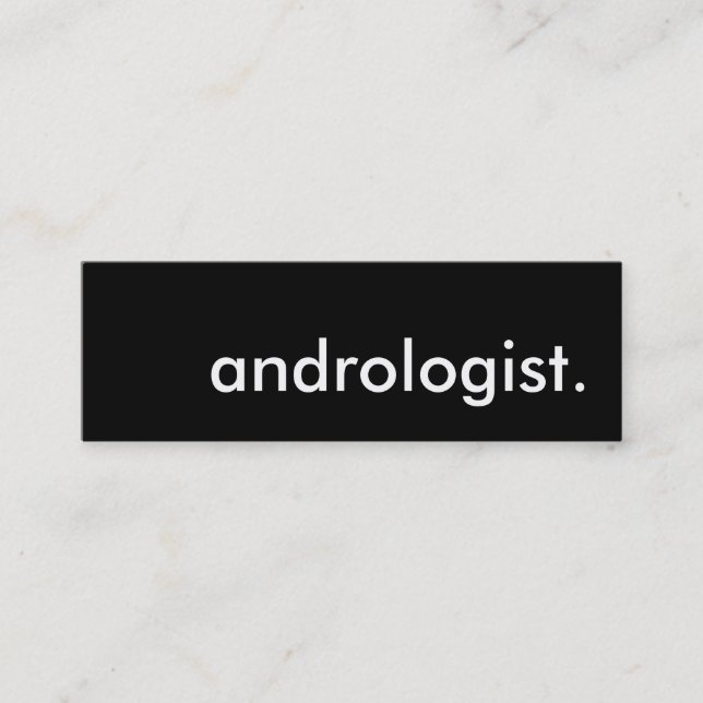 Androloge. Mini Visitenkarte (Vorderseite)