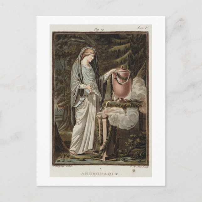 Andromache, Kostüm für "Andromache" von Jean Racin Postkarte (Vorderseite)