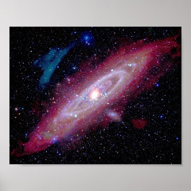 Andromeda-Galaxie Messier 31 Composite-Bild Poster (Vorne)