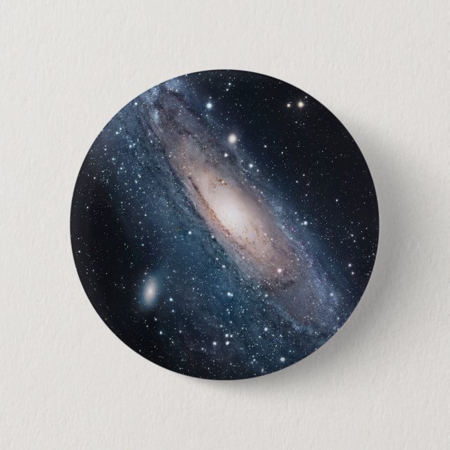 Andromeda-Galaxie-Milchweg-Kosmos Button (Vorderseite)