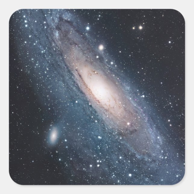 Andromeda-Galaxie-Milchweg-Kosmos Quadratischer Aufkleber (Vorderseite)