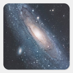 Andromeda-Galaxie-Milchweg-Kosmos Quadratischer Aufkleber