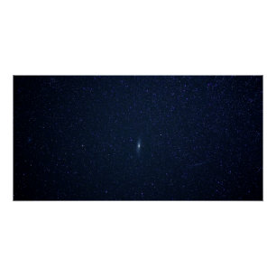 Andromeda-Galaxie Mitternachtsblaue Sternennacht Poster