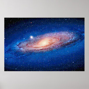 Andromeda Galaxy für NES, Pixel Art Poster