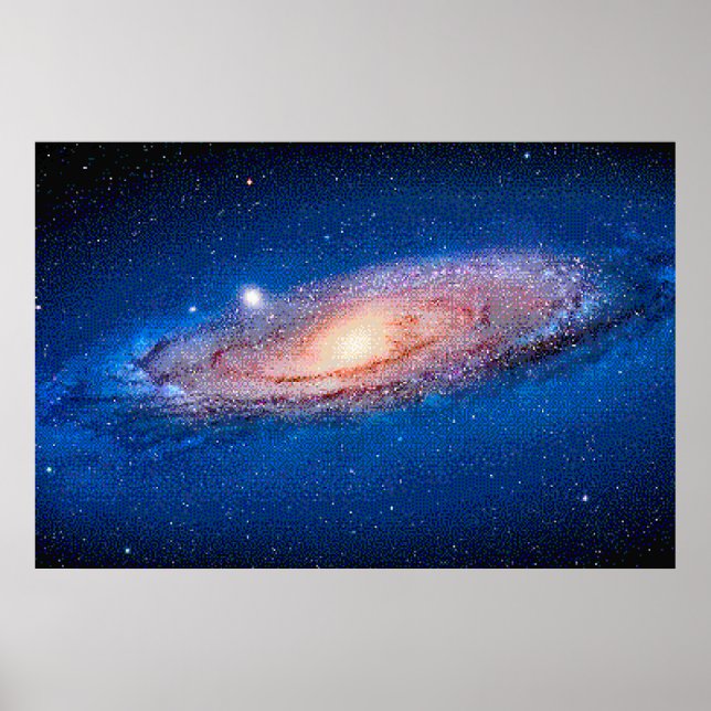 Andromeda Galaxy für NES, Pixel Art Poster (Vorne)