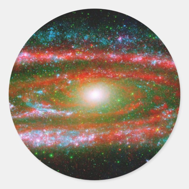 Andromeda Galaxy Runder Aufkleber (Vorderseite)